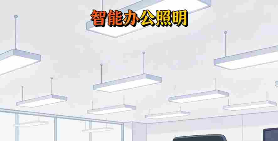 办公室智能照明-雷达传感器与调光驱动特写