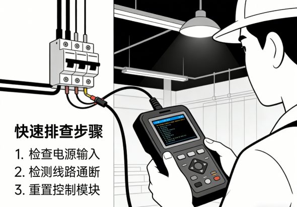 车间智慧照明系统局部失灵-现场排查-图1