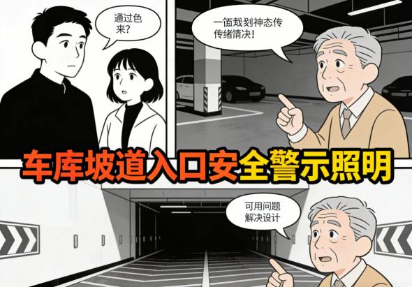 不同配置方案实施后的坡道入口实景对比