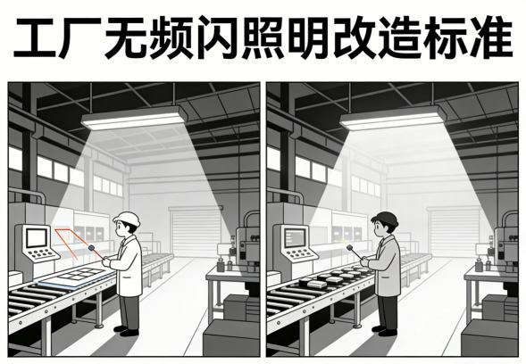 改造前频闪严重工人疲劳