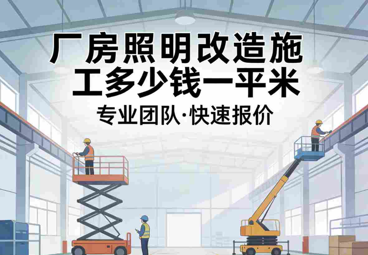 老旧厂房昏暗耗电严重-照明改造前痛点