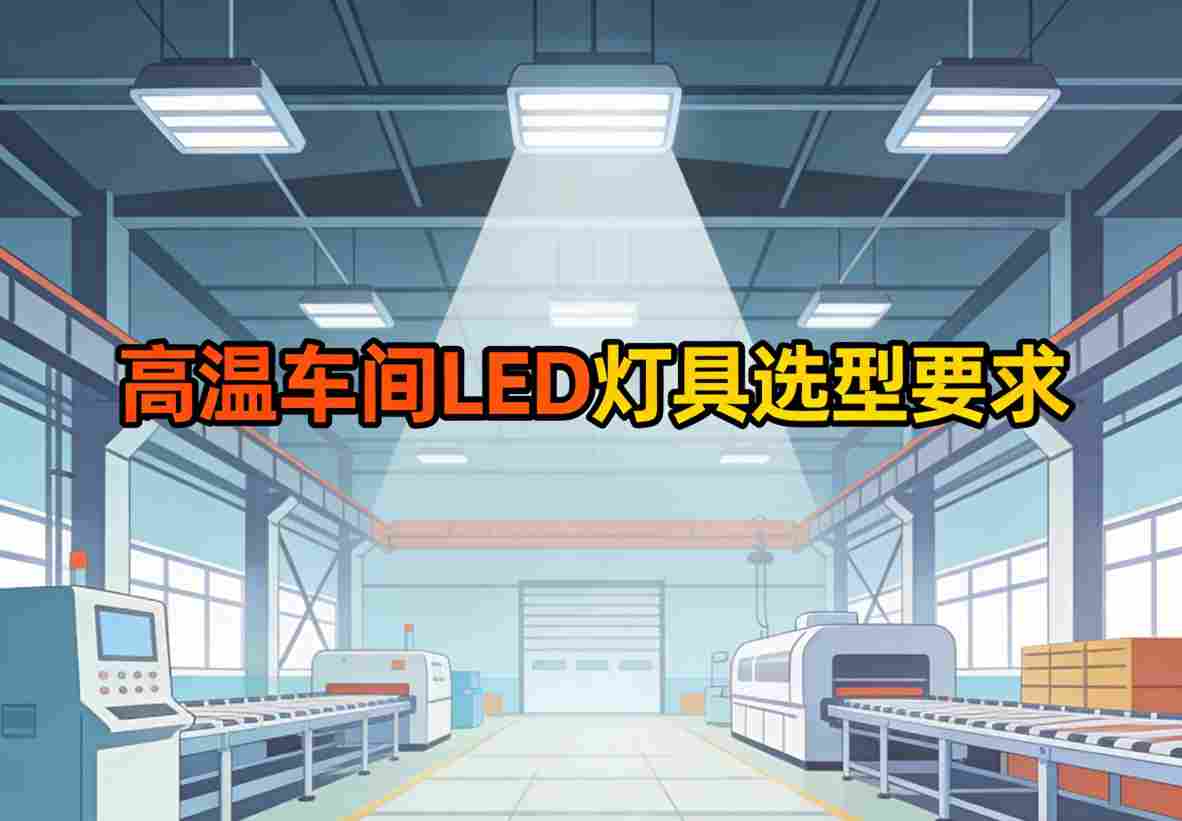 高温车间LED工矿灯安装实景-压铸铝壳体耐热