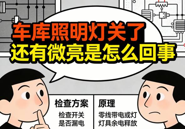 车库照明灯具安全维修与正确安装效果对比
