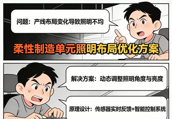 柔性制造单元智能轨道照明系统安装与调试现场