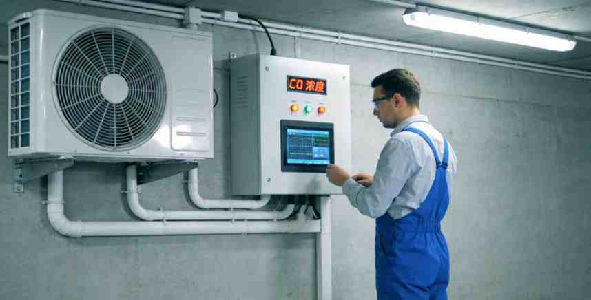 地库智能排风照明联动系统整体架构图-多车位管理