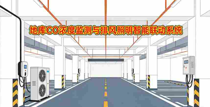 地库CO浓度监测屏及数值变化曲线图-2026智能联动