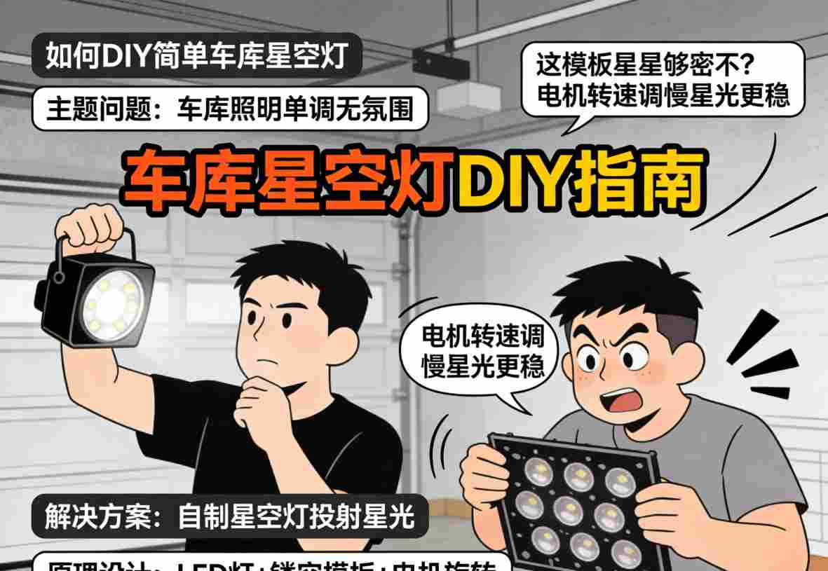 DIY星空灯原理设计图 LED灯串模拟星空布局