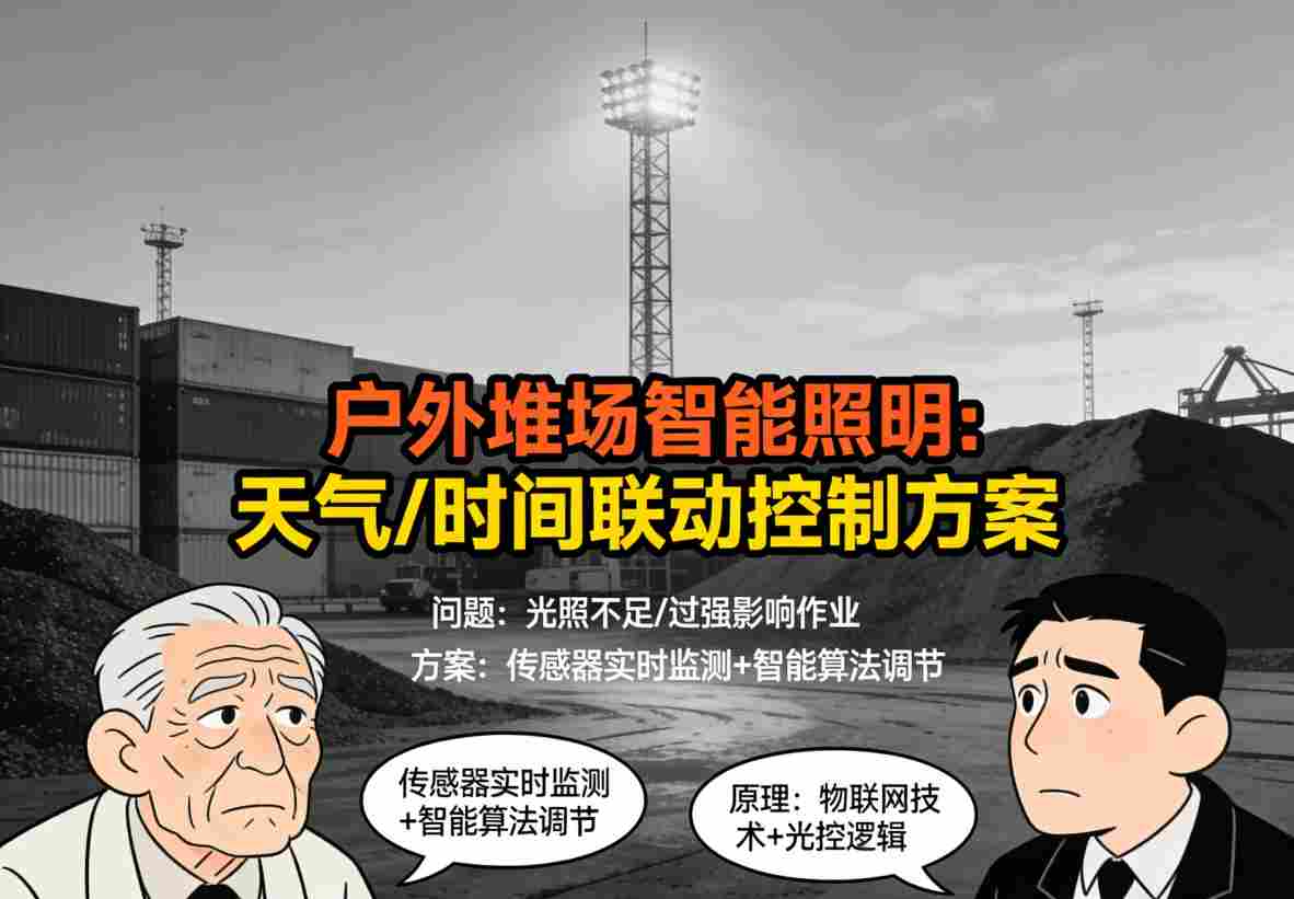 户外堆场智能照明远程控制界面展示