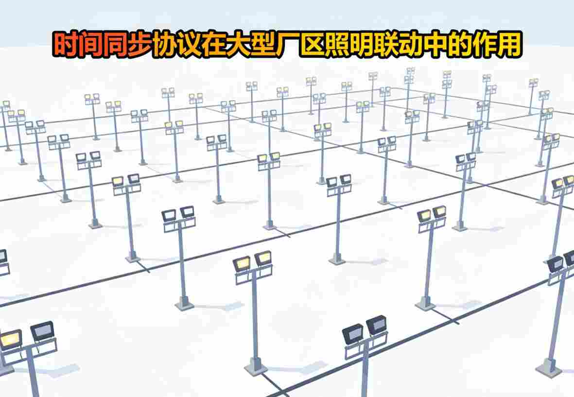 时间同步协议在大型厂区照明联动中的作用1 厂区照明实景