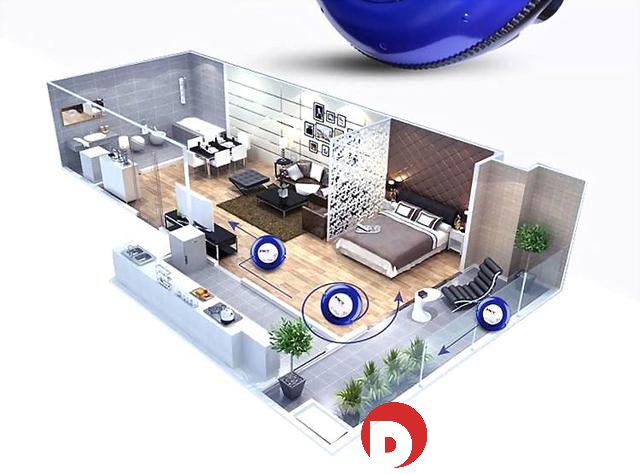 智能安防系统与灯光联动场景示意图，展示灯光在安防触发时的作用